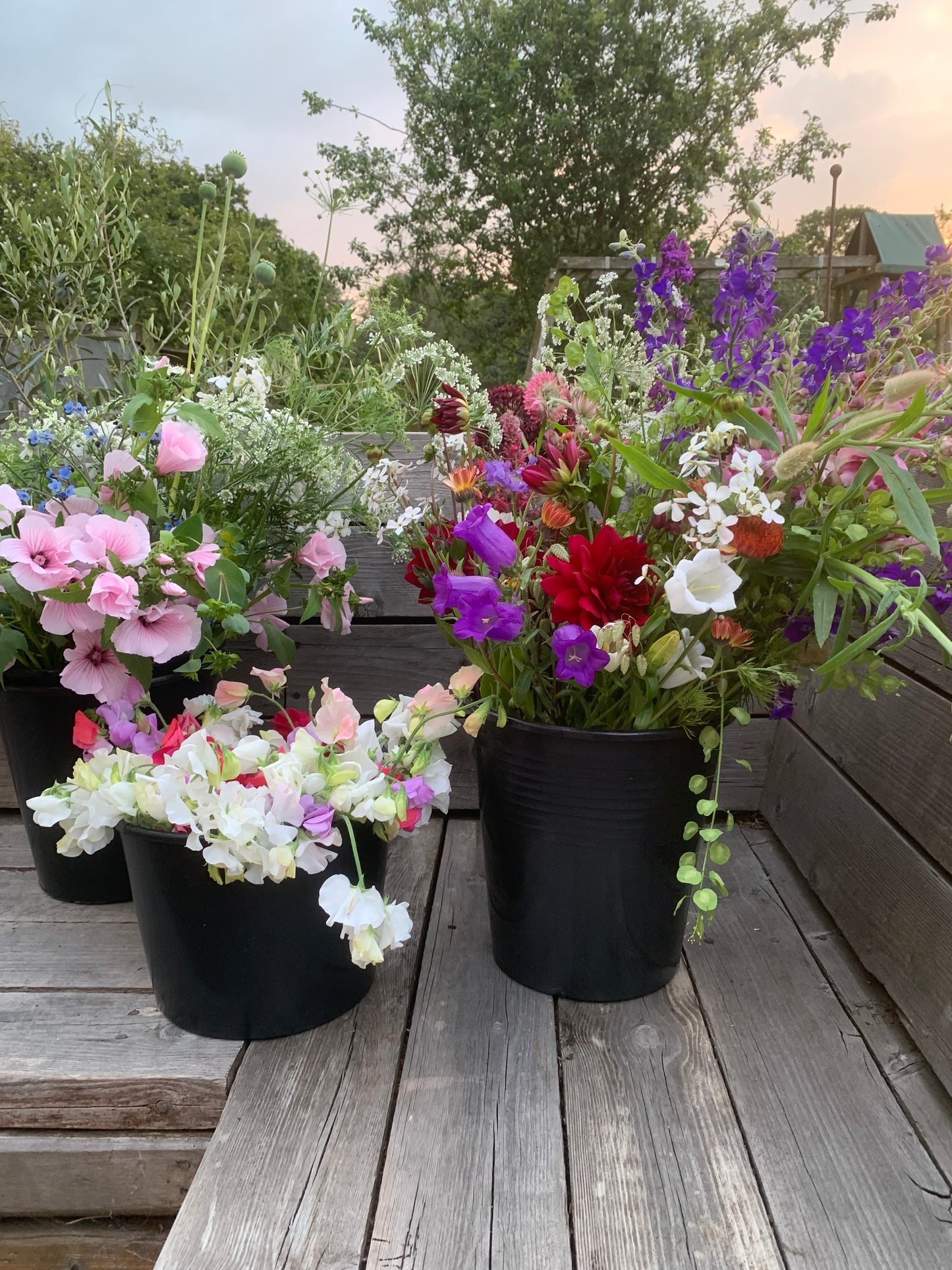 Flower arrangers buckets