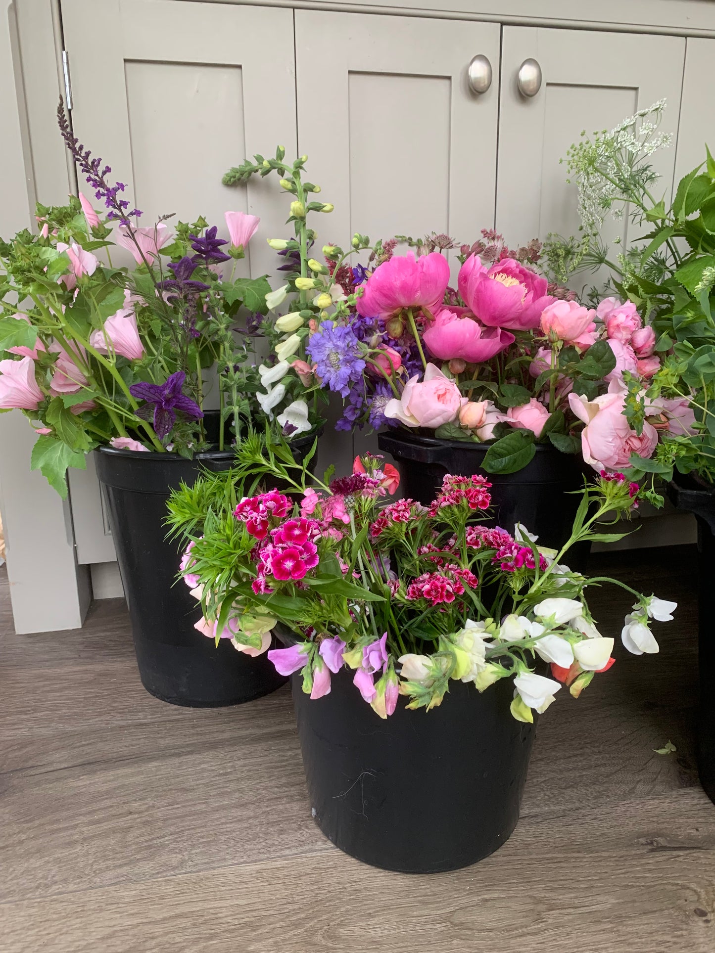 Flower arrangers buckets